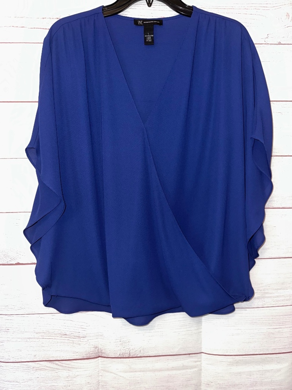 INC international Concepts Brand Womens Size Large Flutter Sleeve Blouse
